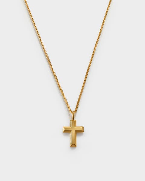 Cross Waterproof Gold Necklace