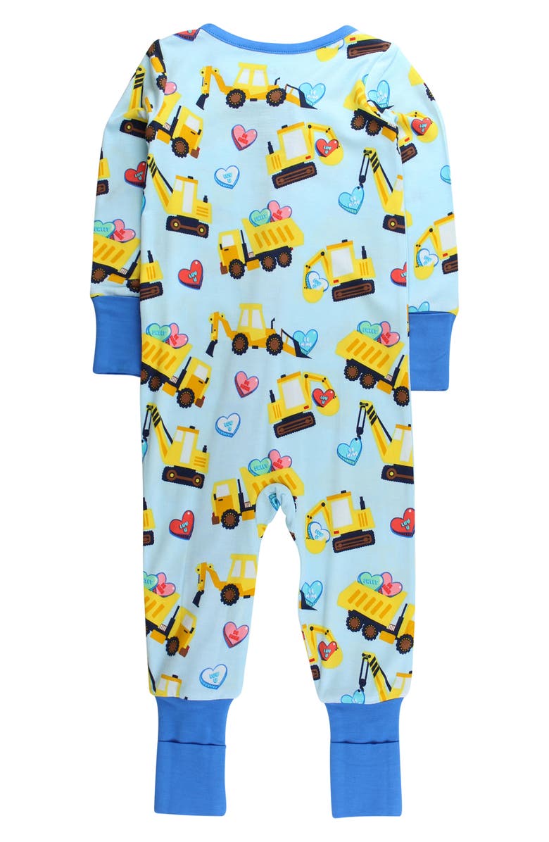 RuggedButts Loads of Love Convertible Pajama Footie, Alternate, color, Blue