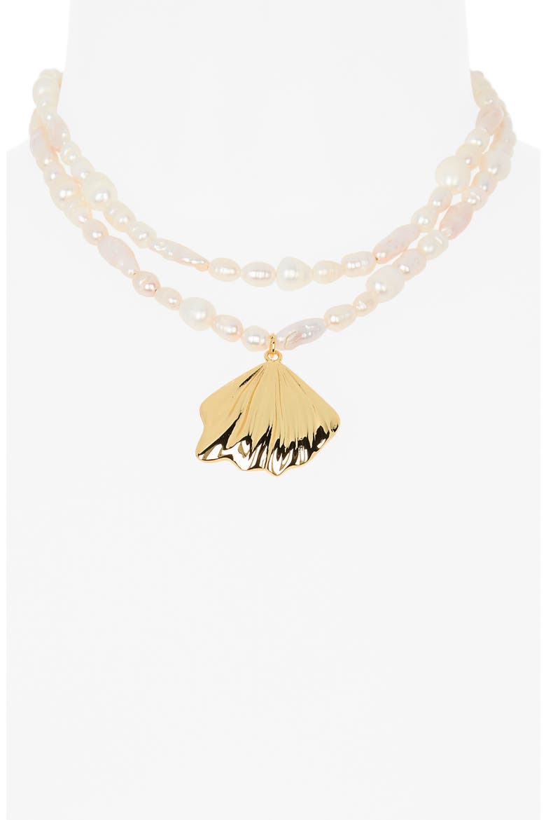 Tropea Freshwater Pearl Layered Necklace, Alternate, color, GOLD