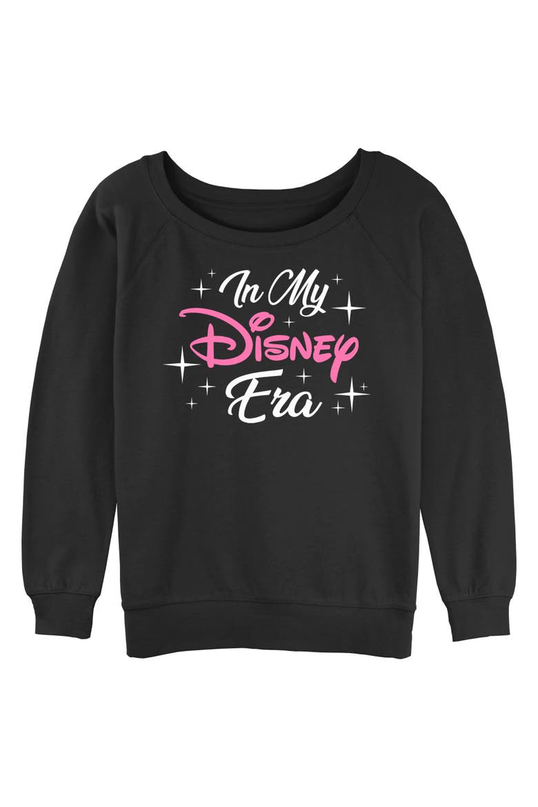 Junior's Disney In My Disney Era  Sweatshirt, Main, color, Black