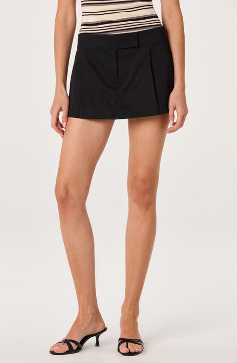 Michele Pleated Cotton Shorts