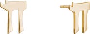 LANA Mini Chai 14K Gold Charm Stud Earrings