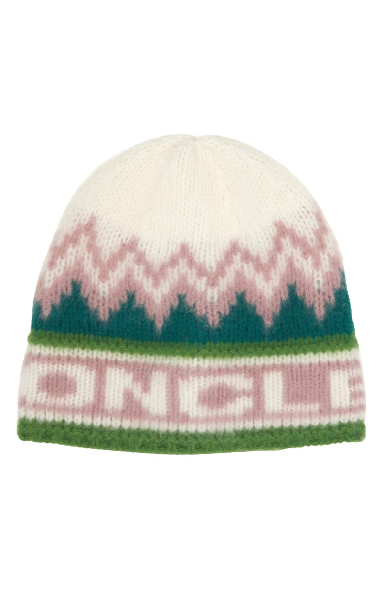 Moncler DNA Fair Isle Wool Beanie, Main, color, 