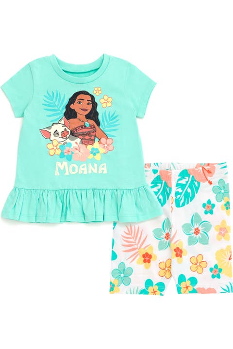 Moana 2-Piece T-Shirt and Bike Shorts Set