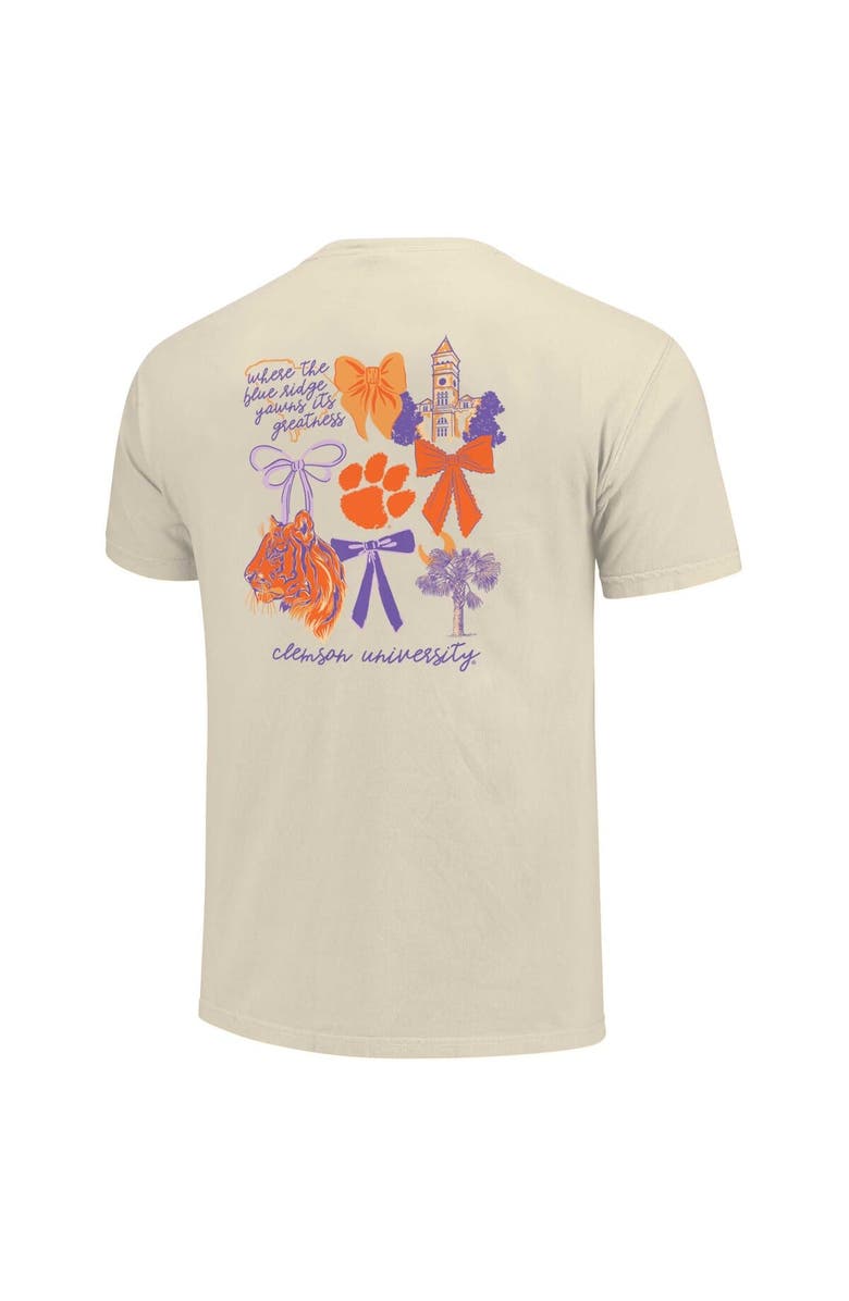 IMAGE ONE Unisex Image One Natural Clemson Tigers Comfort Colors Coquette T-Shirt, Alternate, color, Natural