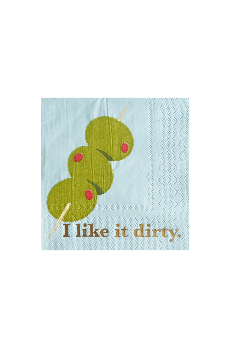 Cocktail Themed Cocktail Napkins, Main, color, "I Like It Dirty"
