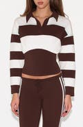 Tiger Mist Collins Striped Rugby Top