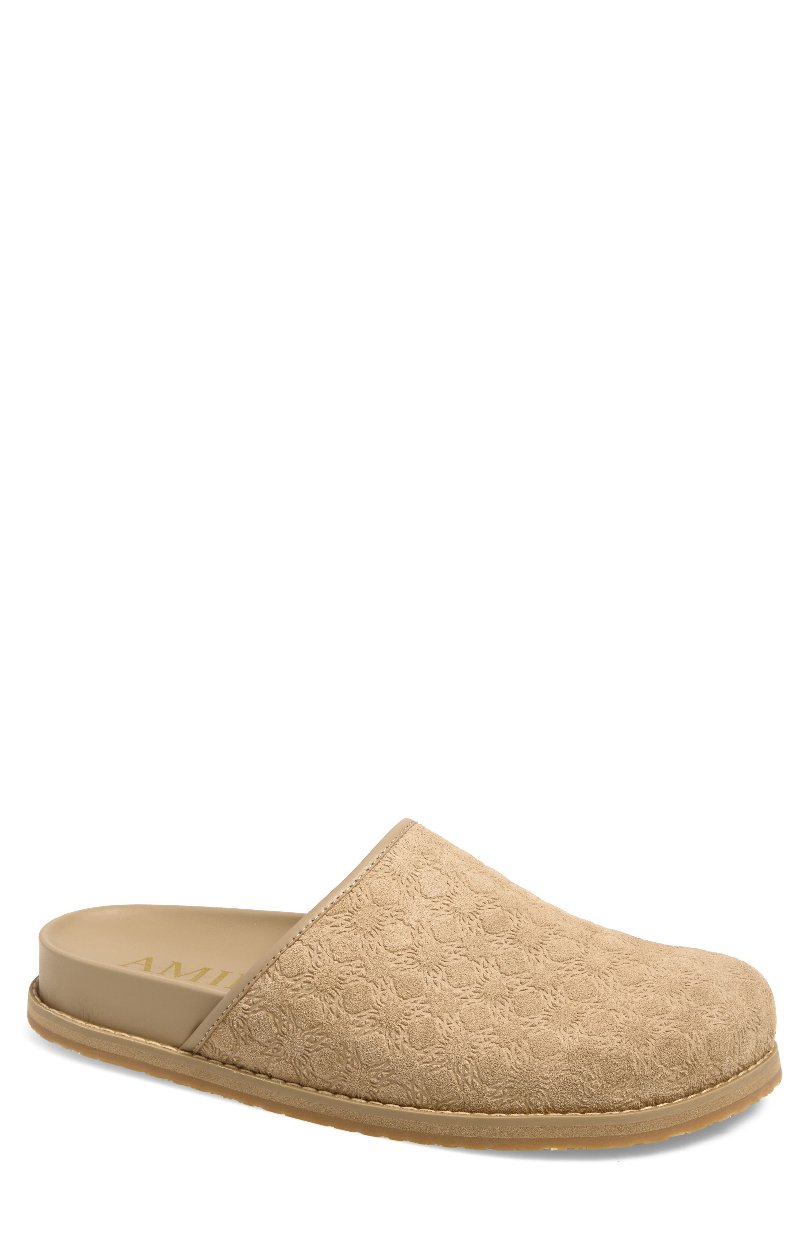 MA Debossed Leather Clog, Main, color, TAN