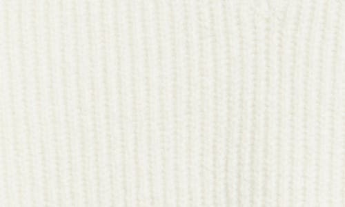 Open Edit Rib V-neck Sweater In White