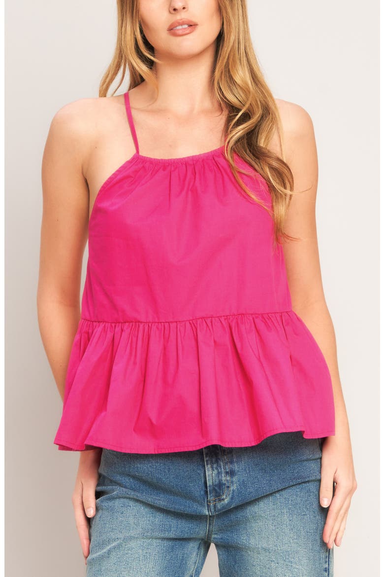 Cotton Halter Top, Alternate, color, PINK
