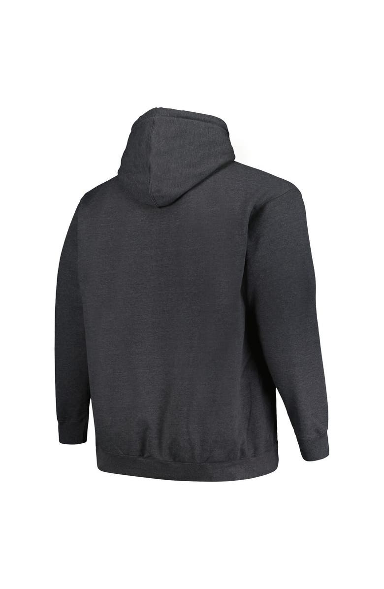 FANATICS Men's Fanatics Branded Heather Charcoal Los Angeles Rams Big & Tall Pullover Hoodie, Alternate, color,