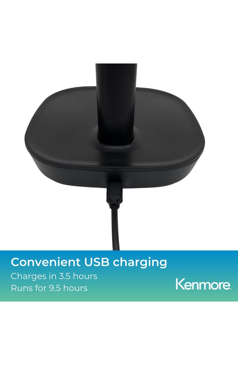 Kenmore Rechargeable 6 Inch Portable Fan Black, Alternate, color, Black