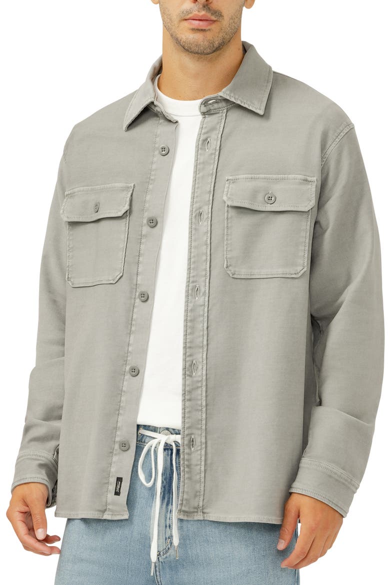 Field Cotton Blend Button-Up Shirt Jacket, Alternate, color, PEBBLE GREY