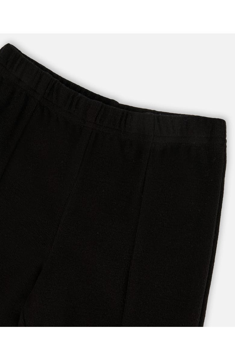 Deux par Deux Ribbed Leggings Bootleg with Slit, Alternate, color, Black