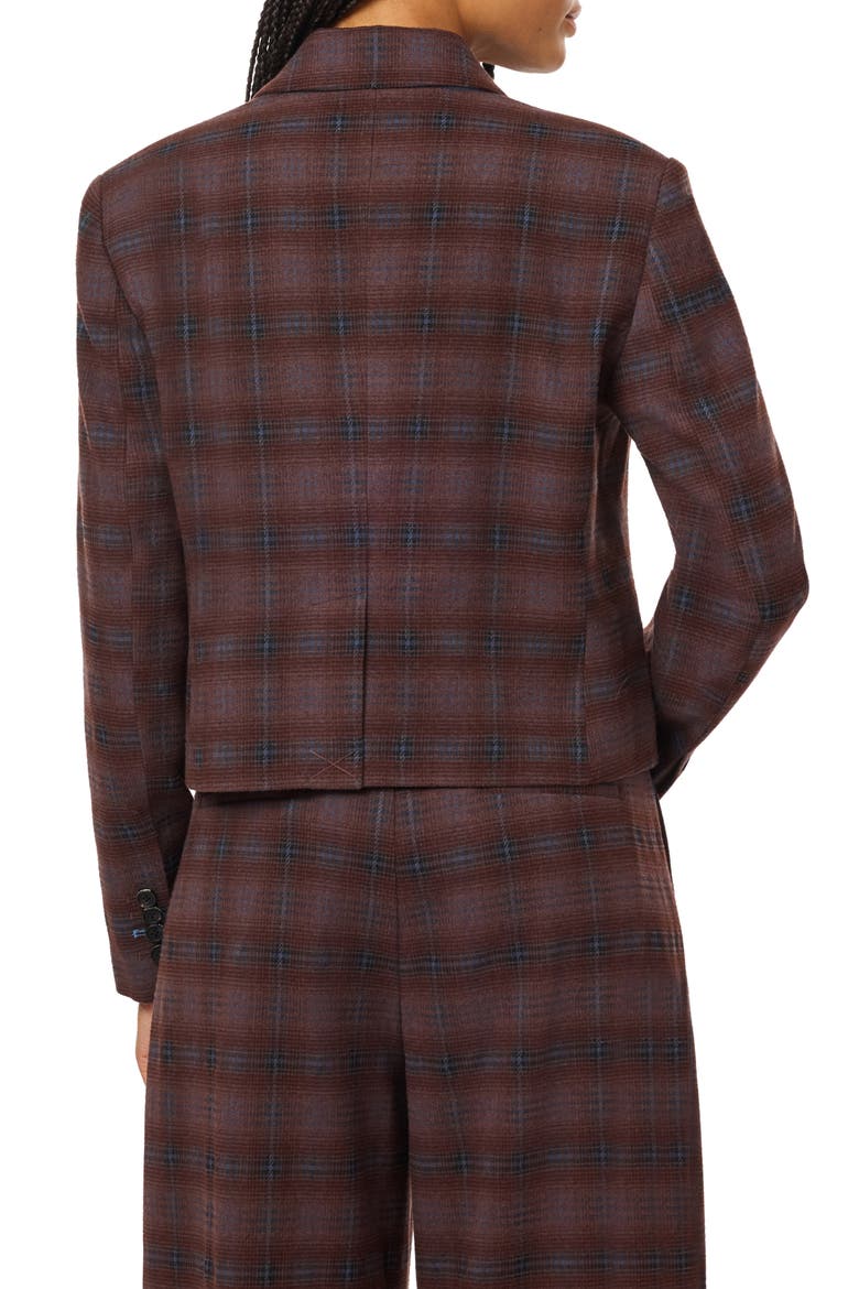 Plaid Cropped Blazer, Alternate, color, MULTI PLAID