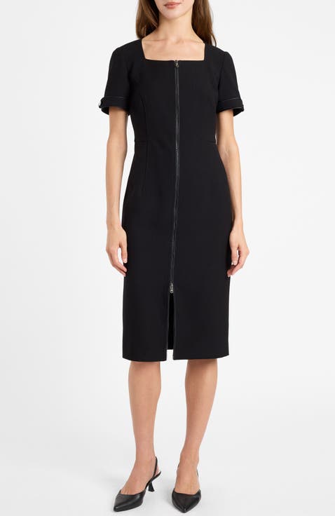 Bri Midi Dress in Soft Stretch Crepe