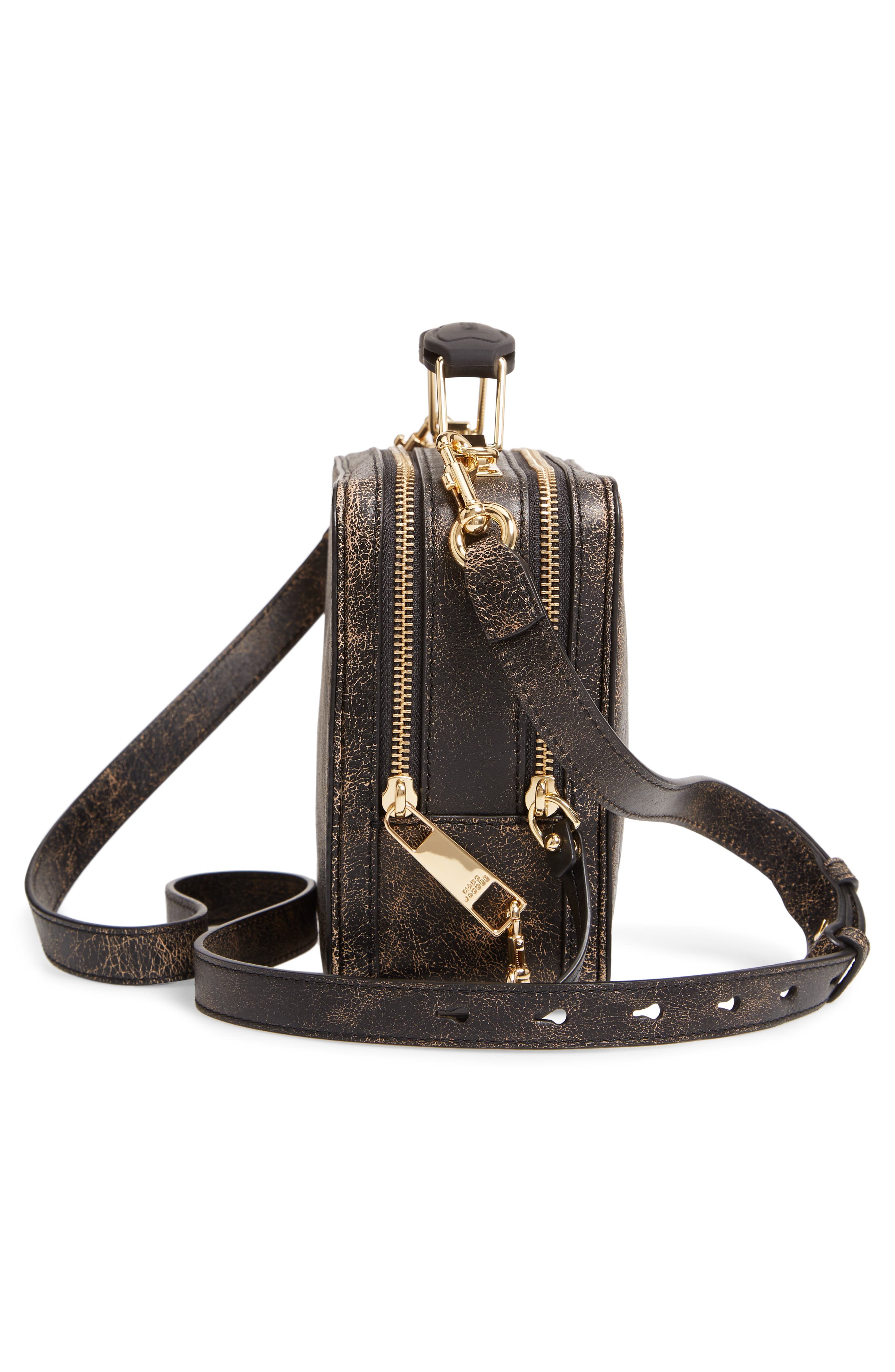 The Box Leather Handbag, Alternate, color, BLACK