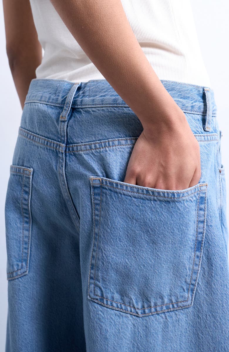 Topshop Lowrie Low Rise Baggy Jeans, Alternate, color, Medium Blue