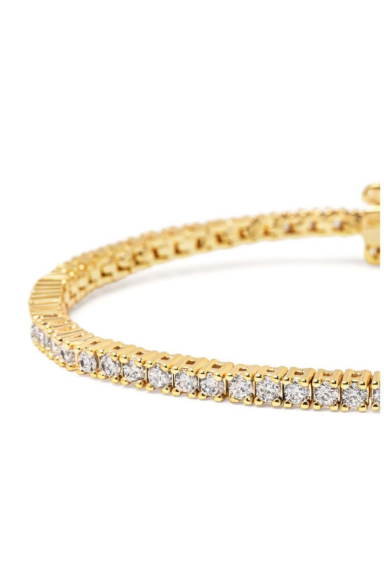 Gold Mini Tennis Bracelet, Alternate, color, Gold