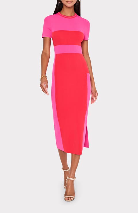 Shohona Colorblock Midi Dress