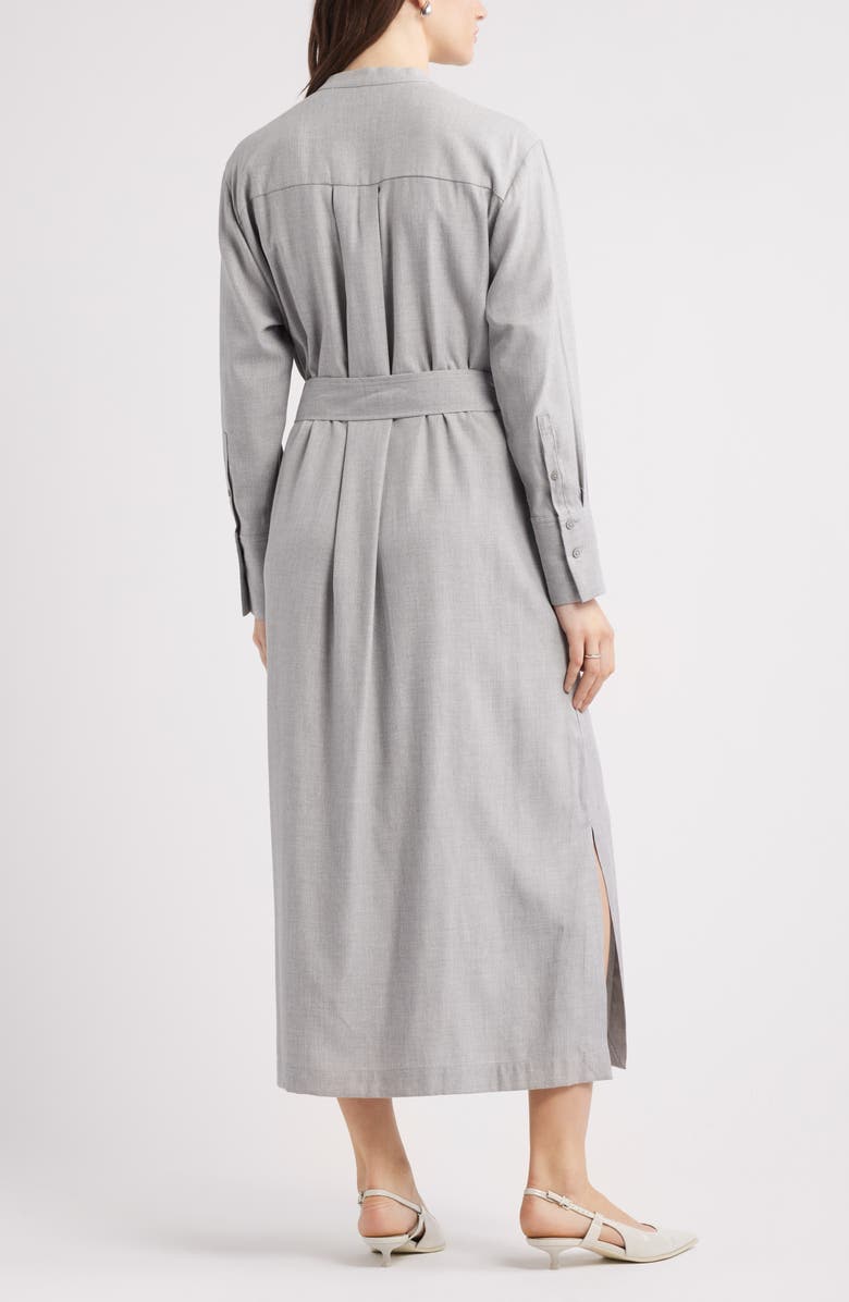 Nordstrom Belted Long Sleeve Shirtdress, Alternate, color, Light Grey Heather