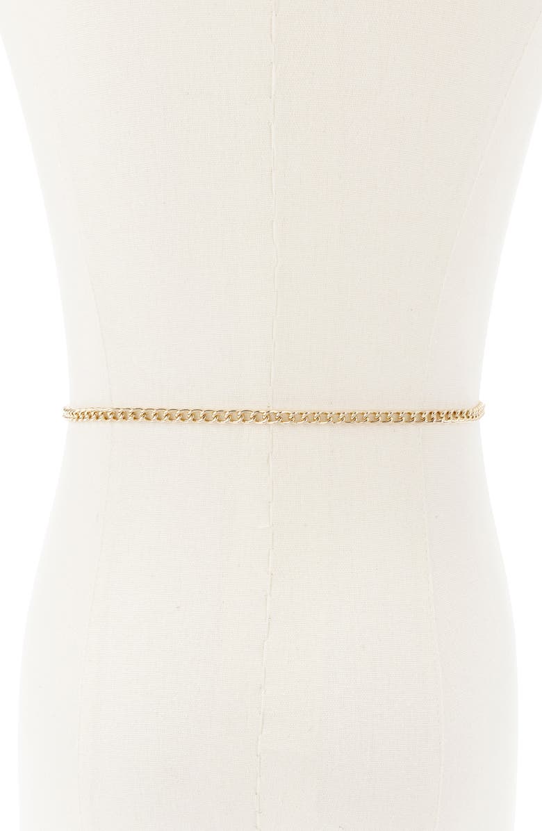 Kate Spade New York multicharm chain belt, Alternate, color, Polished Gold