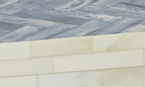 Zodax Mahar Herringbone Bone Decorative Box In Gray