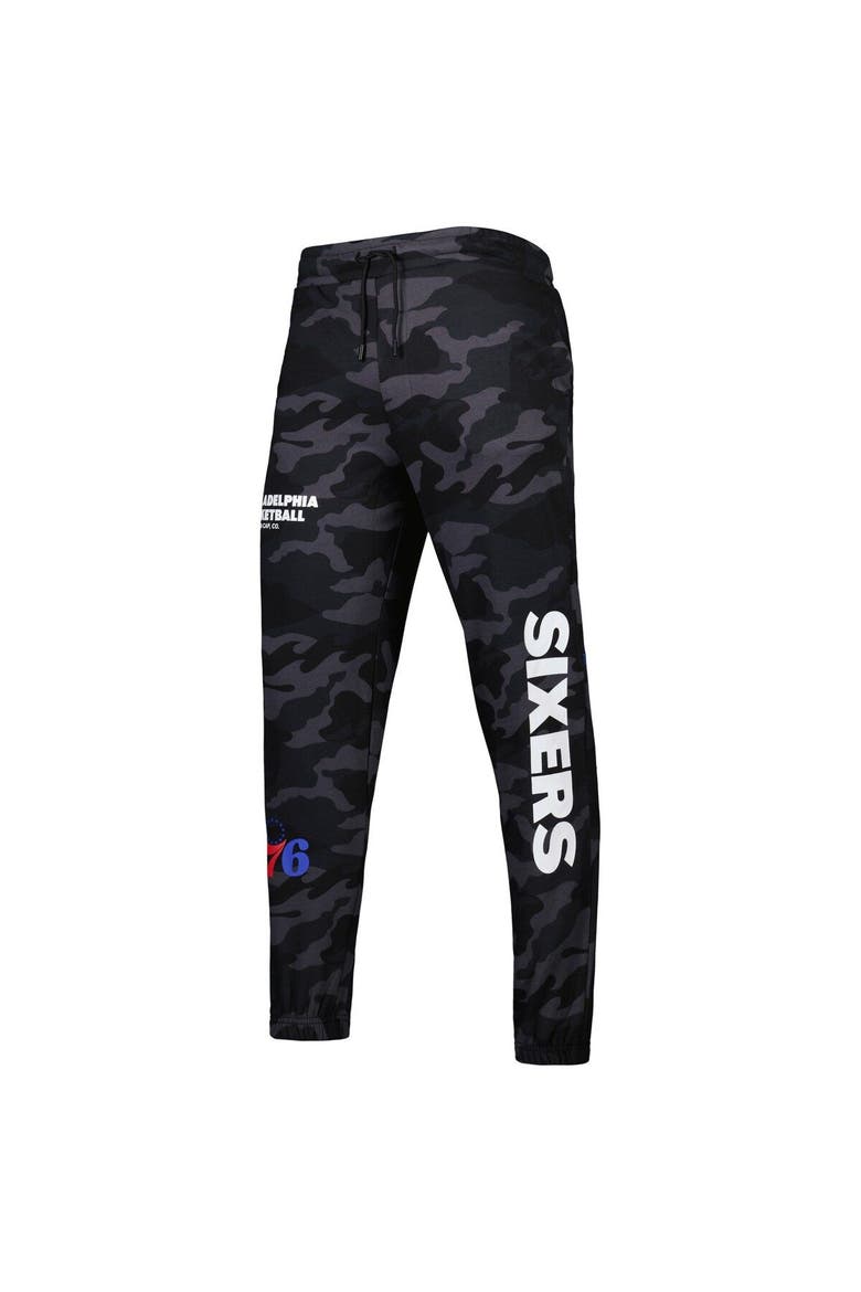 Men's New Era Black/Camo Philadelphia 76ers Tonal Joggers, Alternate, color, Black