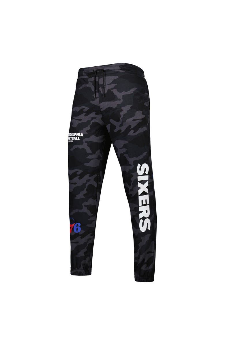 New Era Men's New Era Black/Camo Philadelphia 76ers Tonal Joggers, Alternate, color, Black