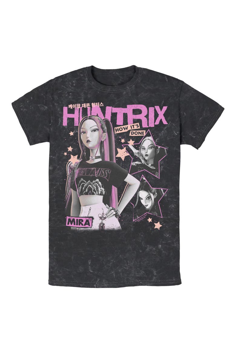 Men's KPop Demon Hunters Pop Star Huntrix Mira  Graphic T-Shirt, Main, color, Black