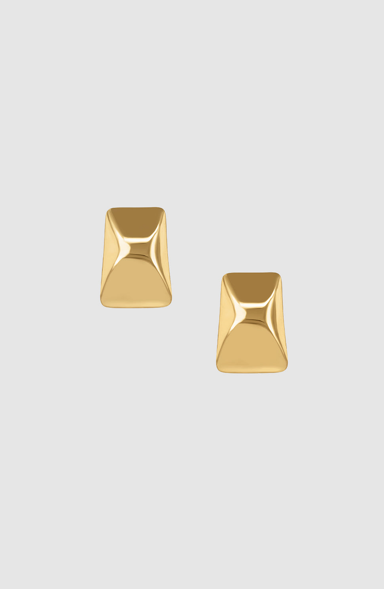 ANINE BING Curved Rectangle Earrings, Main, color, Gold