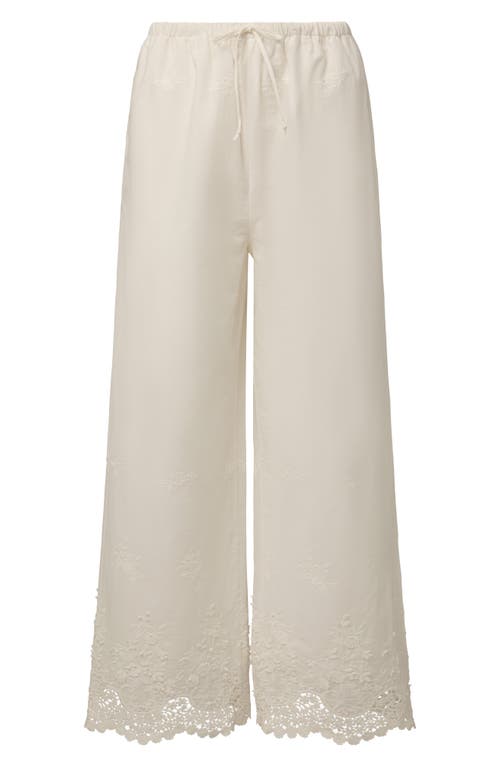 Weworewhat Tie Waist Wide Leg Pants In Neutral