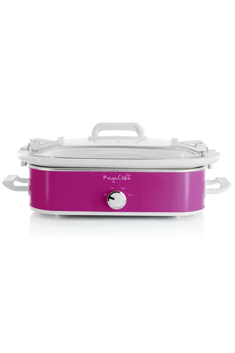 3.5 Quart Casserole Slow Cooker with 3 Temperature Settings in Purple, Alternate, color, Purple