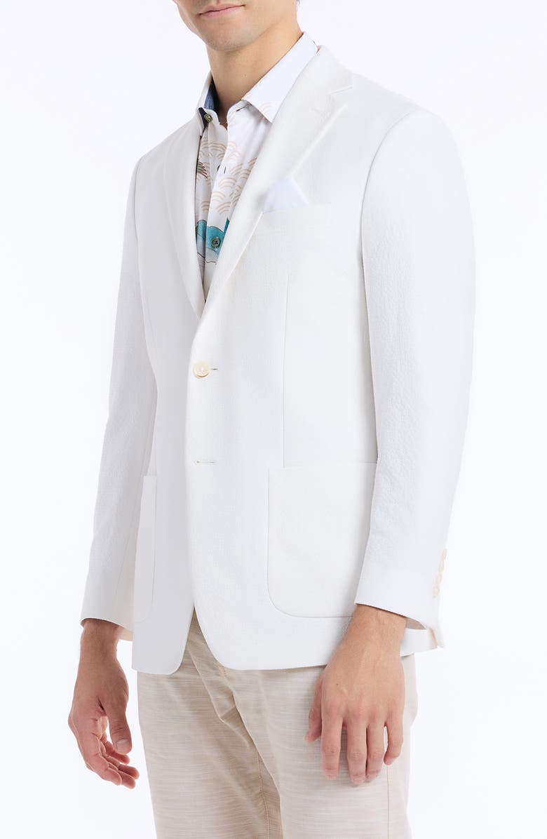 Robert Graham Harston Tailored Fit White Seersucker Sport Coat, Alternate, color, 