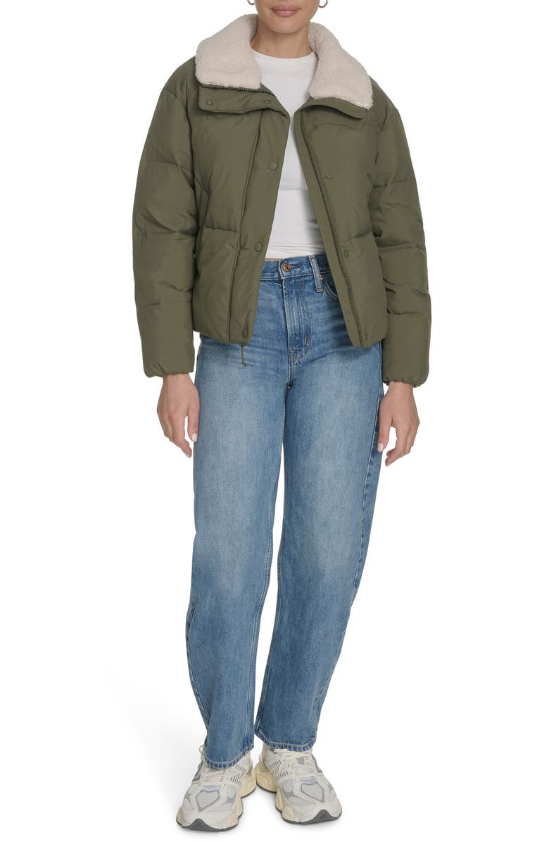 Levi's Western Puffer Jacket, Alternate, color, Olive