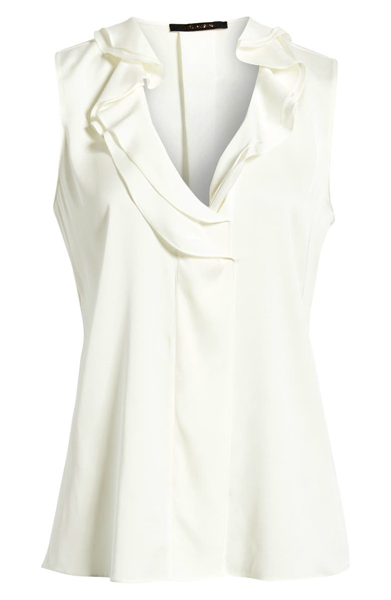 KOBI HALPERIN Kali Ruffle Sleeveless Stretch Silk Top, Alternate, color,