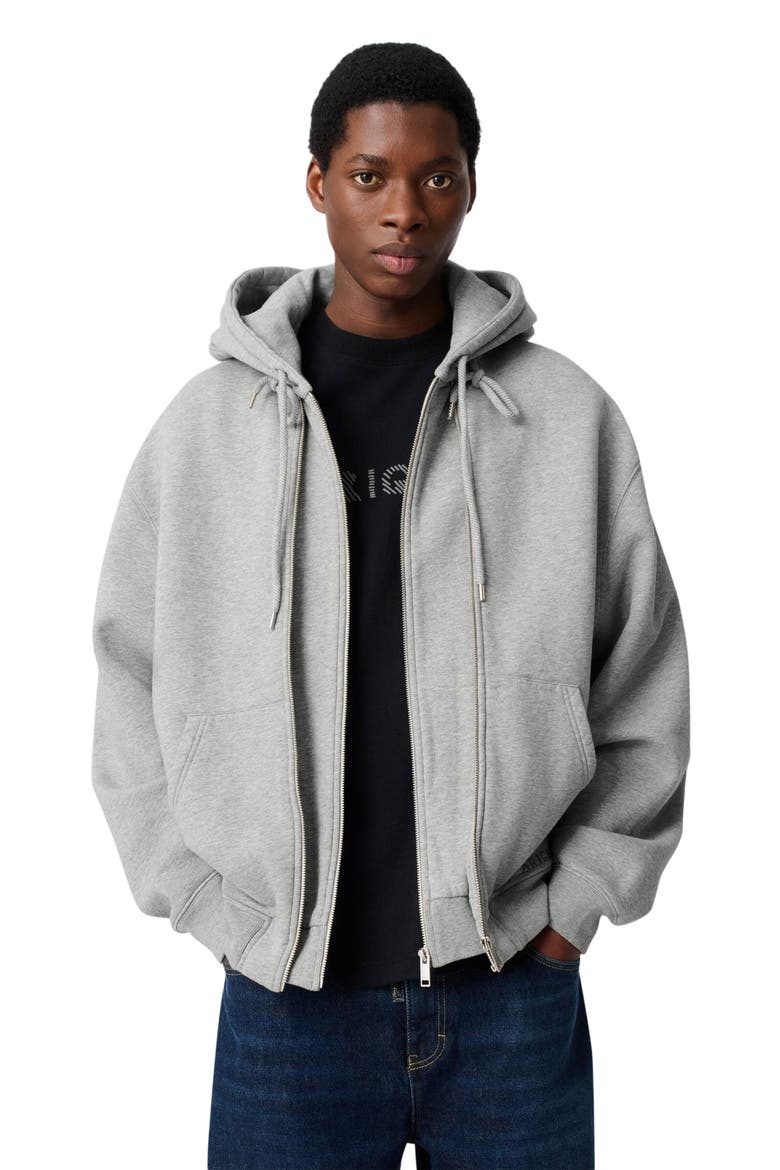 Trey Mélange Hoodie, Alternate, color, Grey Melange
