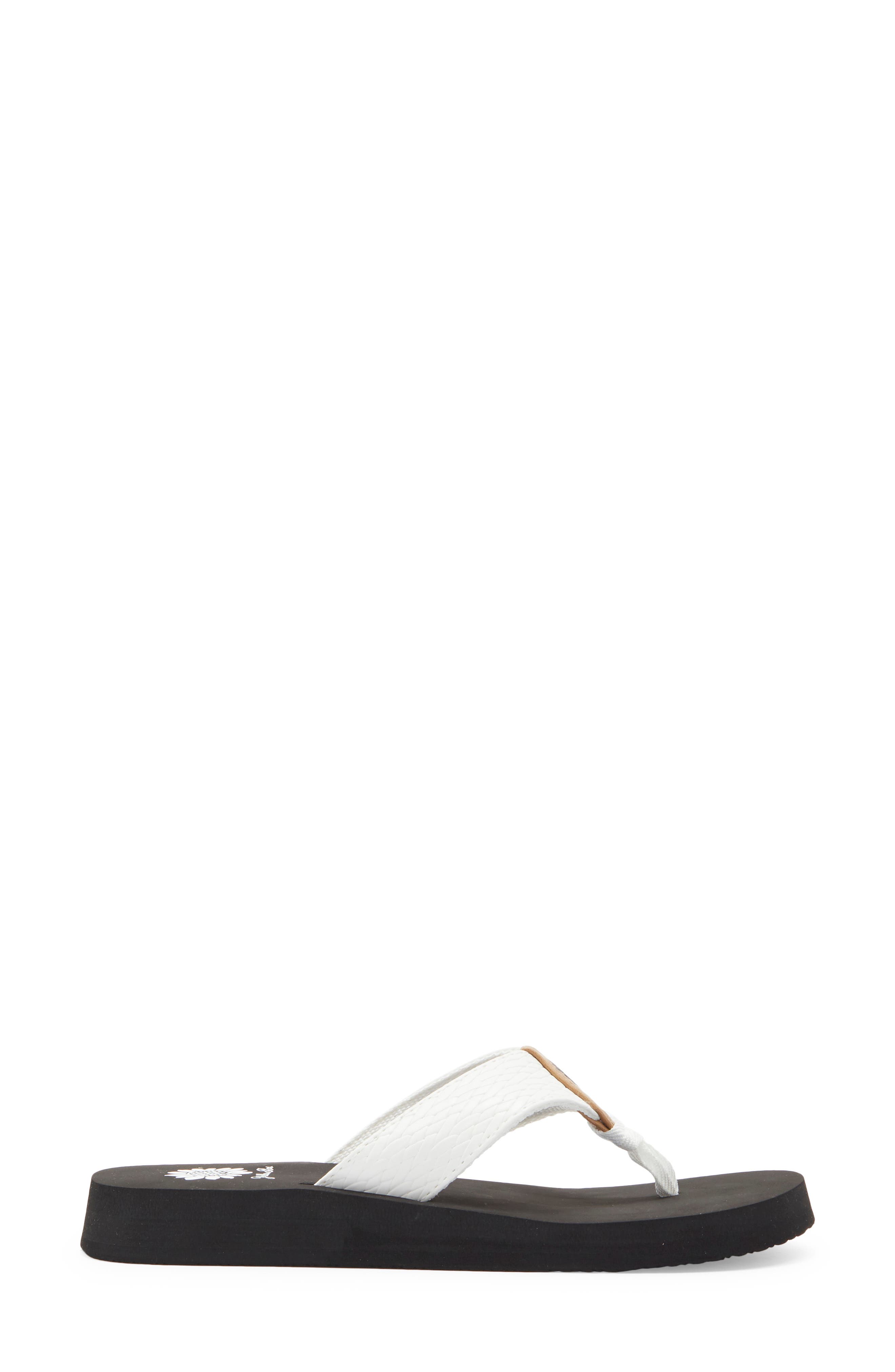 Yellow Box Premium Flax Flip Flop, Alternate, color, White
