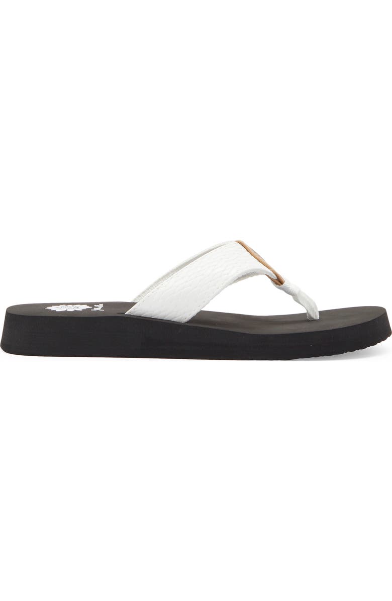 Yellow Box Premium Flax Flip Flop, Alternate, color, White