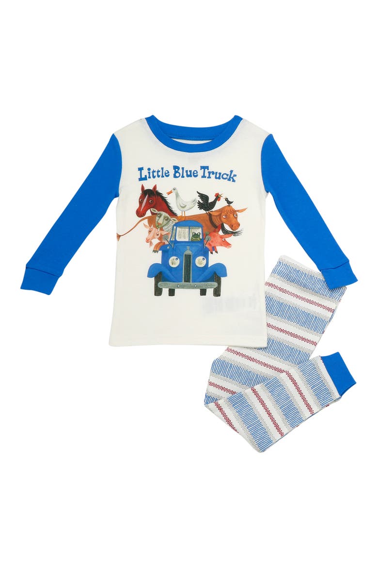 Kids' Little Blue Truck 2-Piece Pajamas, Main, color, BLUE
