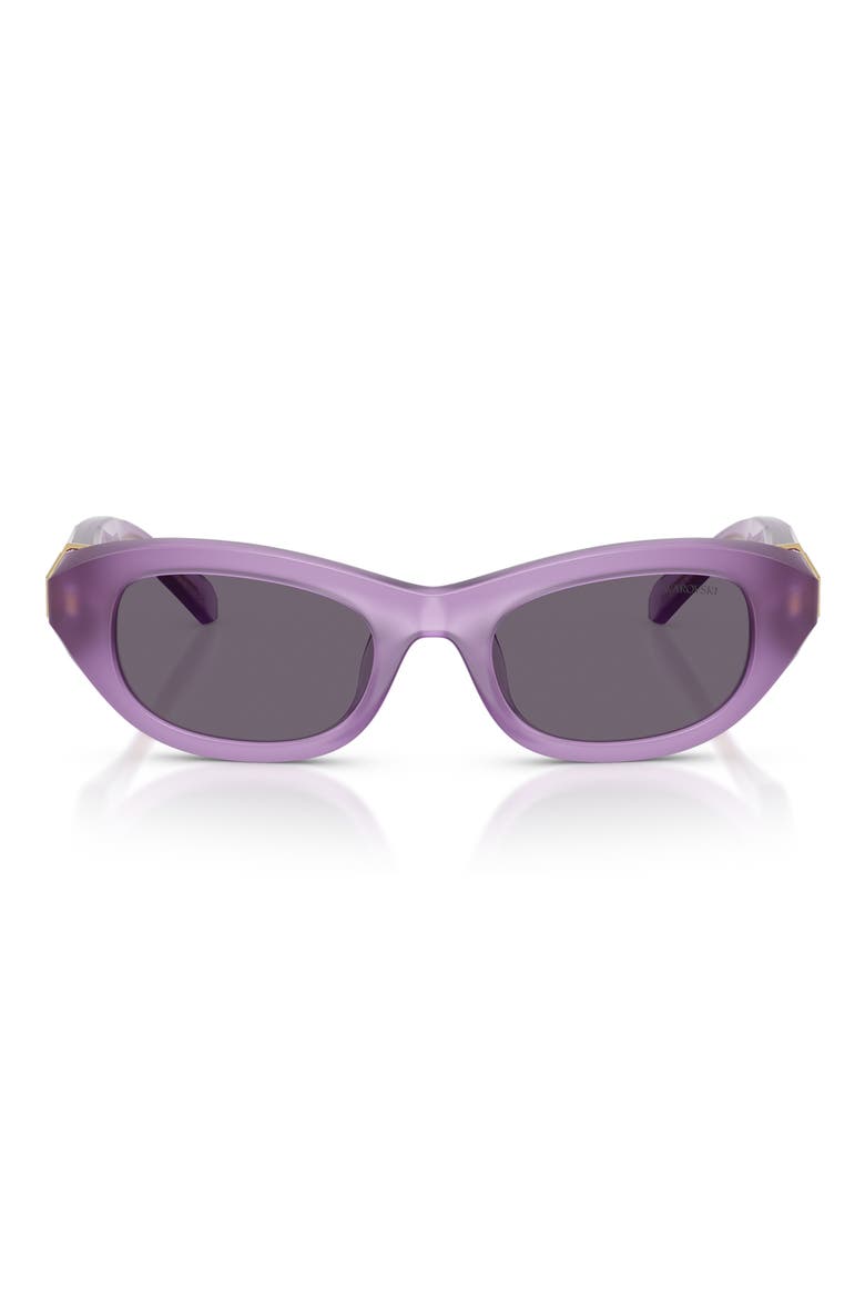 50mm Small Pillow Sunglasses, Main, color, MILKY LILAC / VIOLET