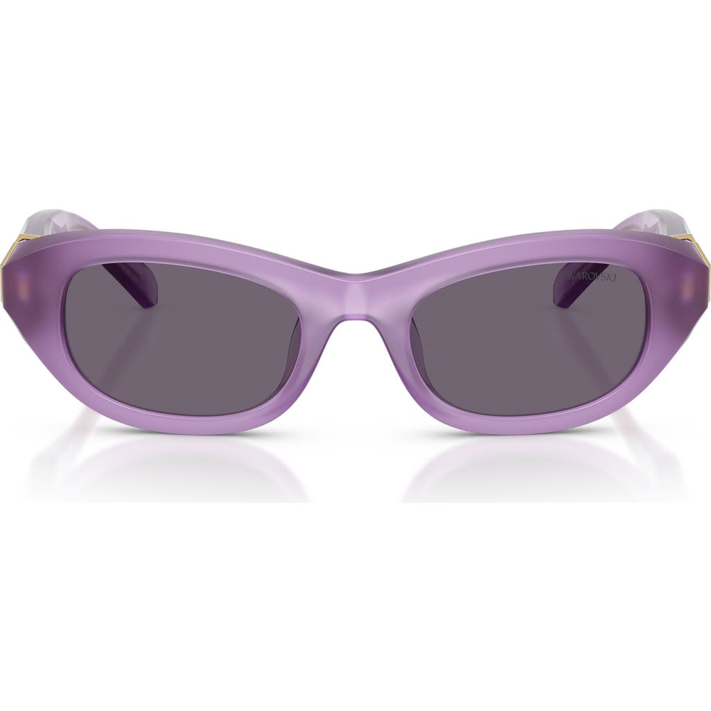 Swarovski Sk6036u Rectangle Plastic Sunglasses In Purple