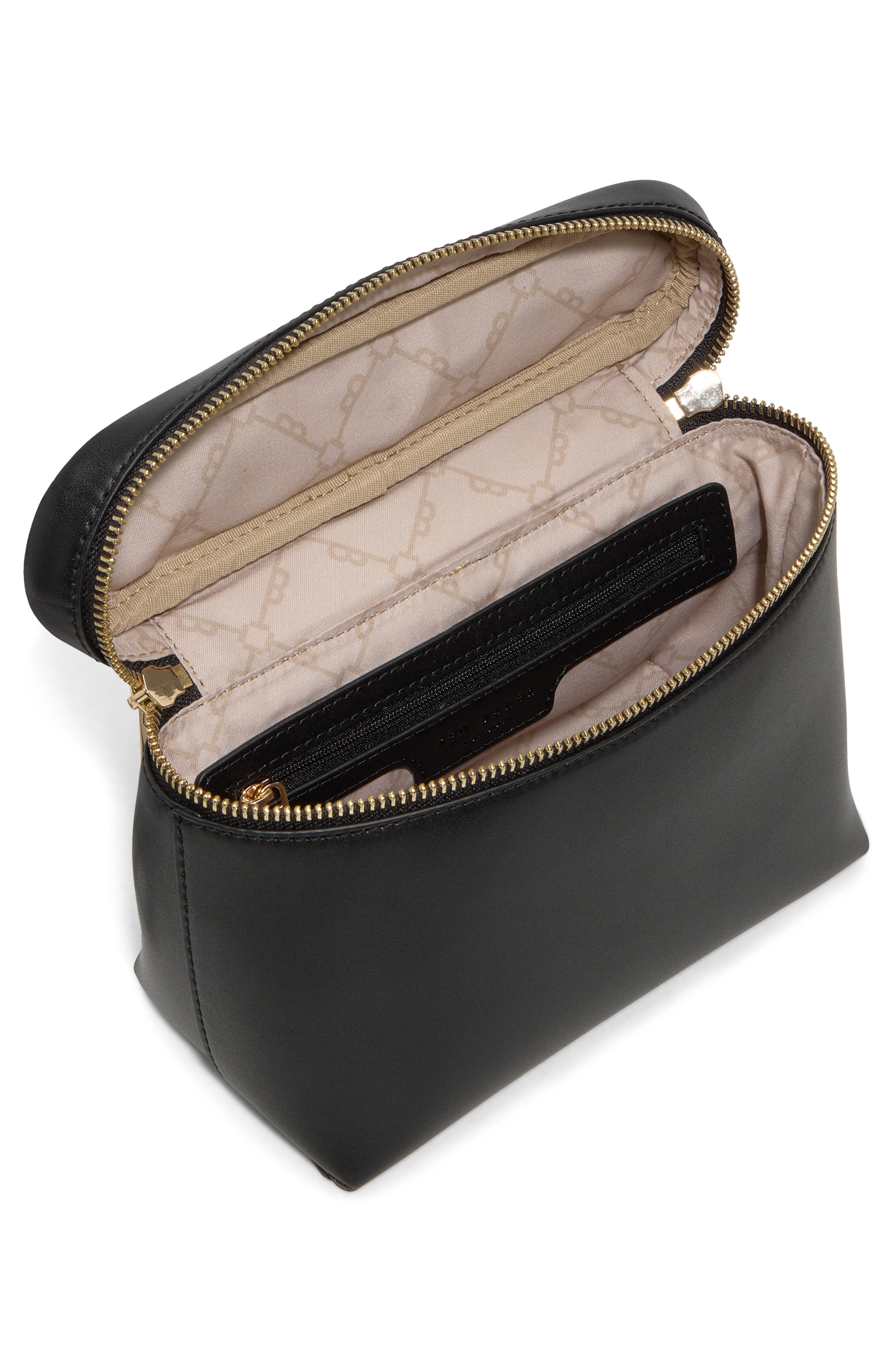 Tia Faux Leather Crossbody Bag, Alternate, color, SMOOTH OPEN BLACK