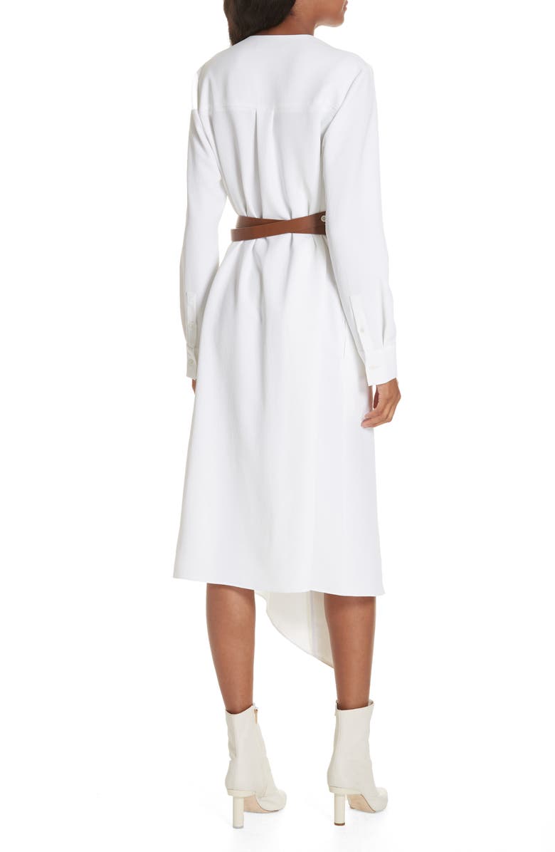 Tibi Drape Twill Midi Wrap Dress, Alternate, color, 