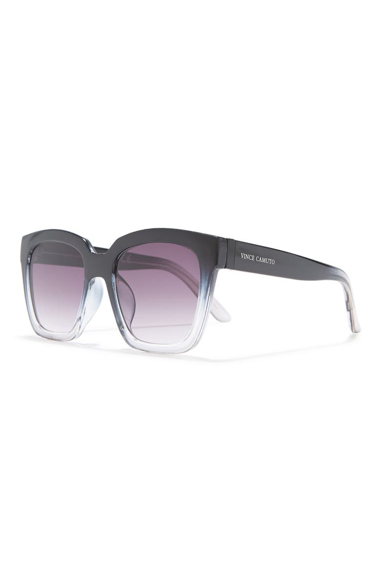 65mm Square Sunglasses, Alternate, color, BLACK GREY