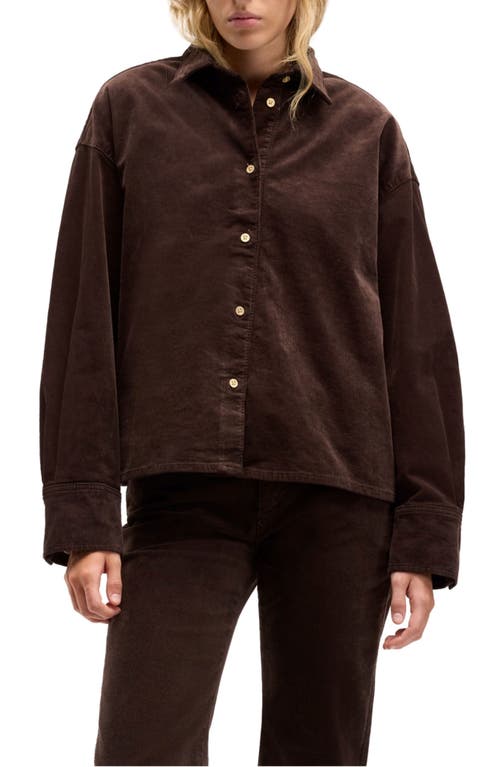 7 For All Mankind Nina Corduroy Shirt In Brown