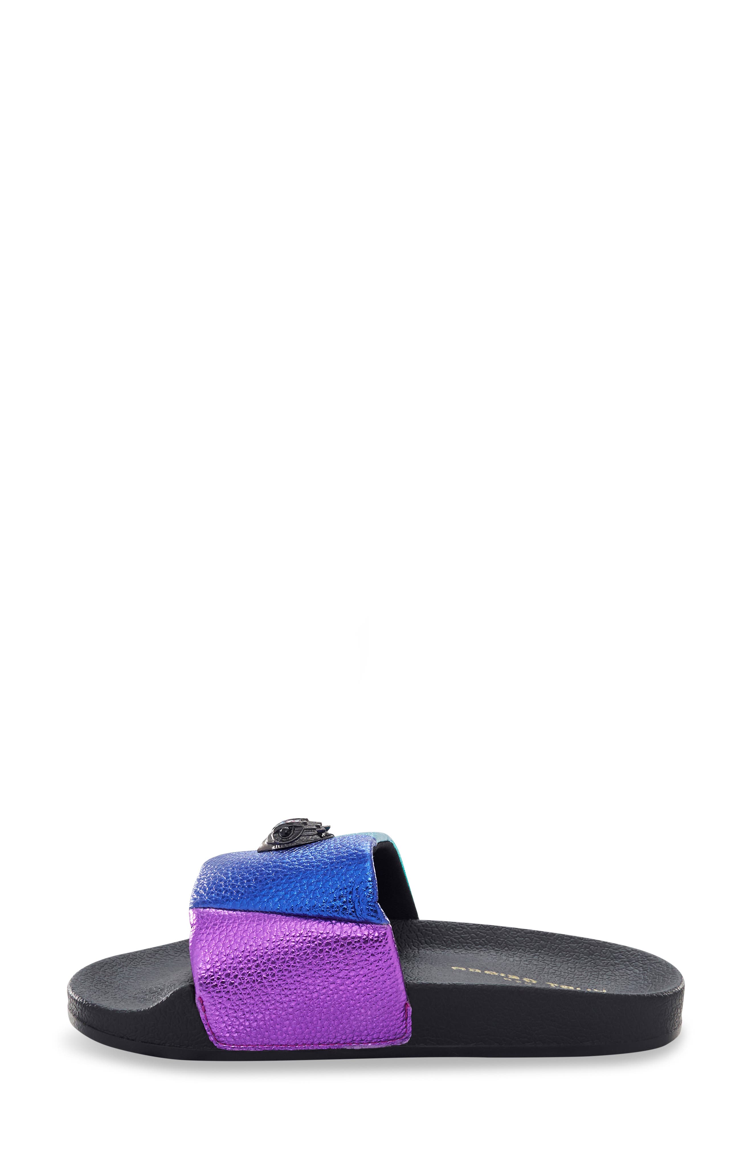 Kurt Geiger London Kids' Mini Meena Eagle Slide Sandal, Alternate, color, Black Multi