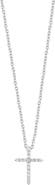 EFFY Sterling Silver Diamond Cross Pendant Necklace