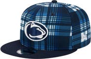 New Era Men's New Era Navy Penn State Nittany Lions Plaid 9FIFTY Snapback Hat