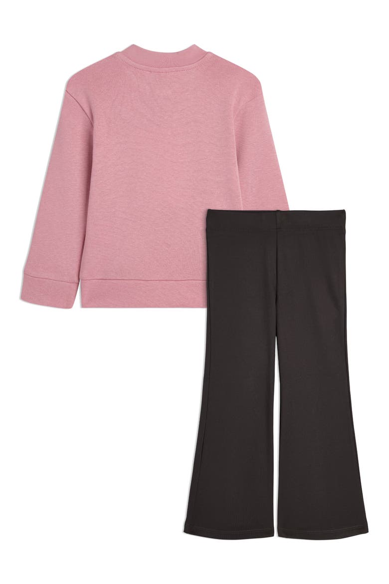 Kids' Fleece Jacket & Flare Leggings Set, Alternate, color, BEYOND PINK